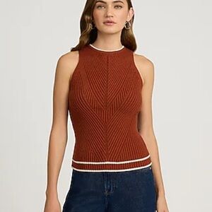 Women's Rust Sleeveless Knit Top